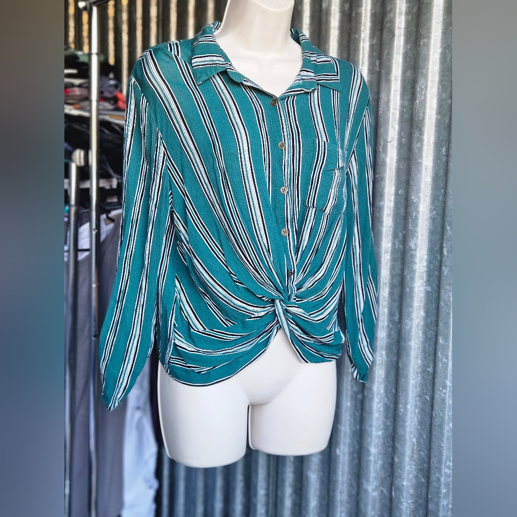 Medium Stripped Button Up
